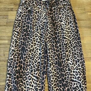 Pacsun Casey Low Rise Baggy Jeans – Leopard Print